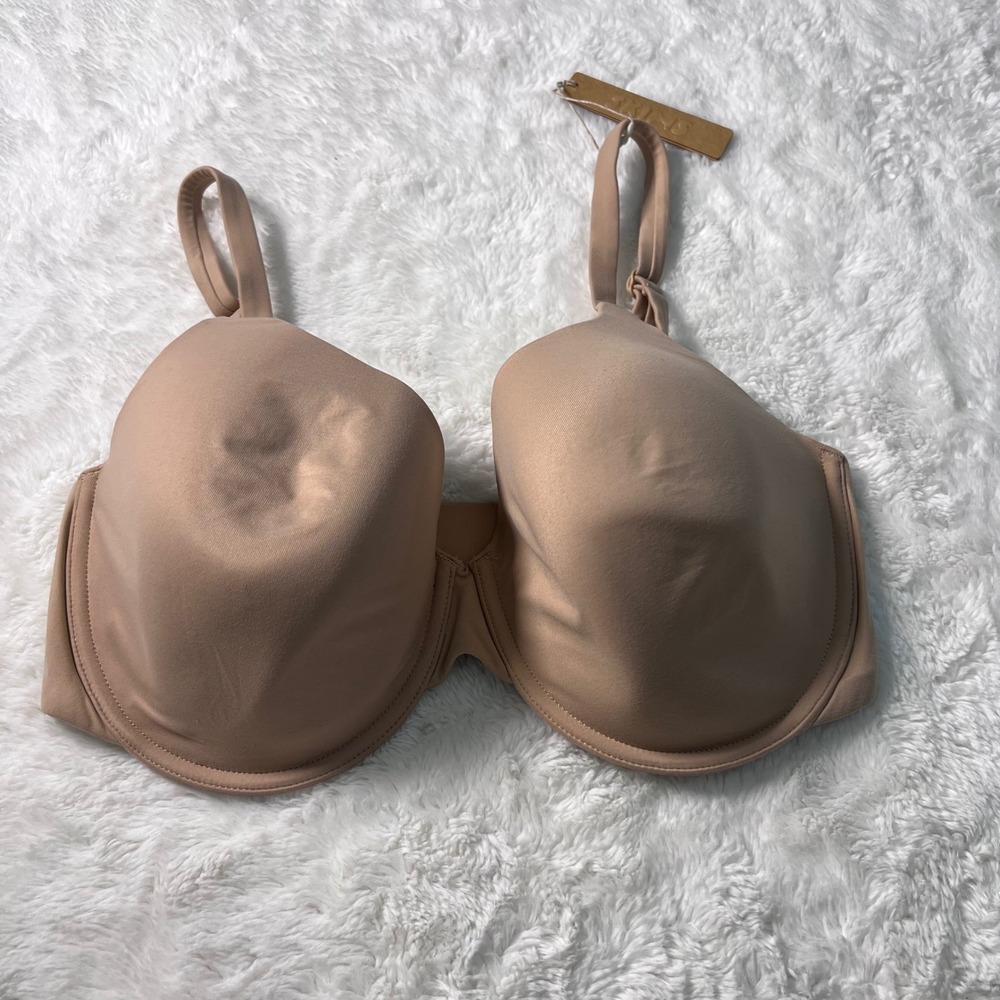 SKIMS T-Shirt‎ Bra Clay Tan Nude Underwire Molded Cup BR-TSH-2023 Size 34DDD NEW